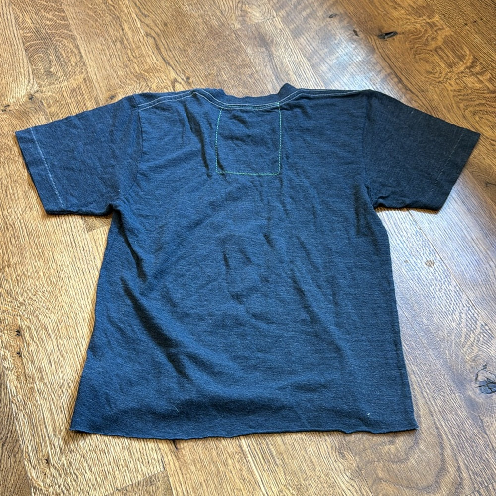 Aviator Nation Girls Shortsleeve Shirt Grey and White Size XS