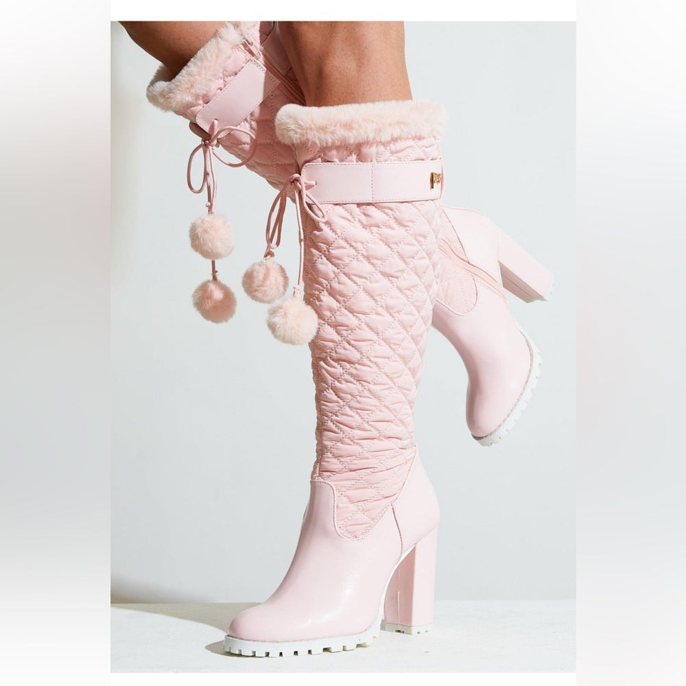 NWT The Fairy Couture Lifestyle Fluffy Snow Bunny Shoes Baby Pink Size 9