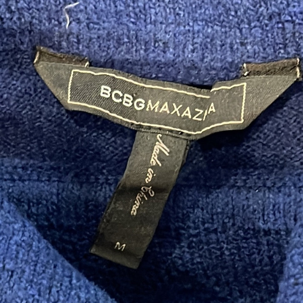 Bcbg MaxAzria Blue Women’s Cowl Neck Sweater Size Medium