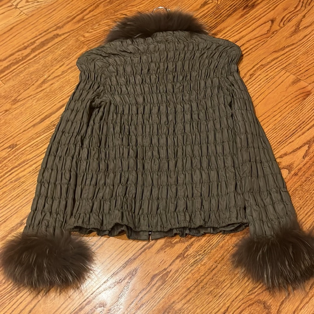 Belle Fare Woman’s Jacket With Fur Accents Size 1 Small
