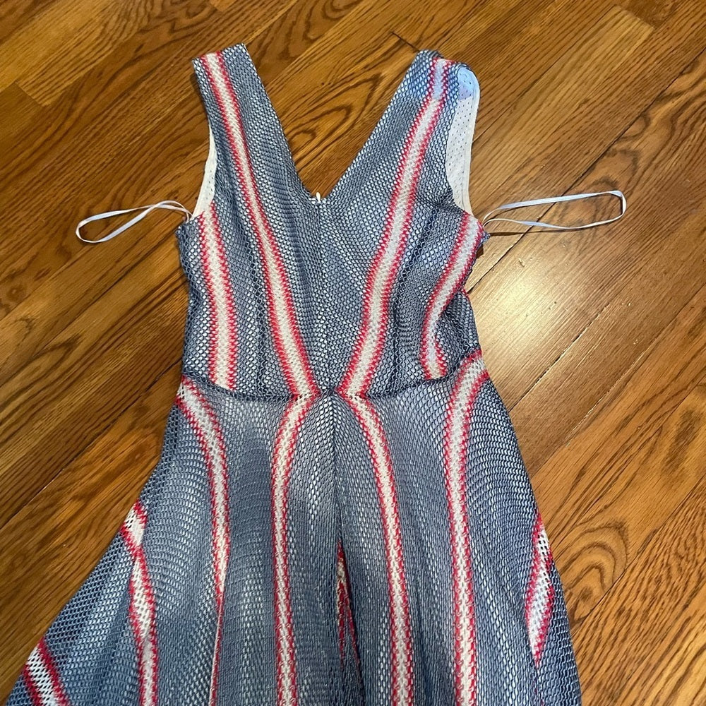 SANDRO Sleeveless Red White and Blue Dress Size 2/Medium