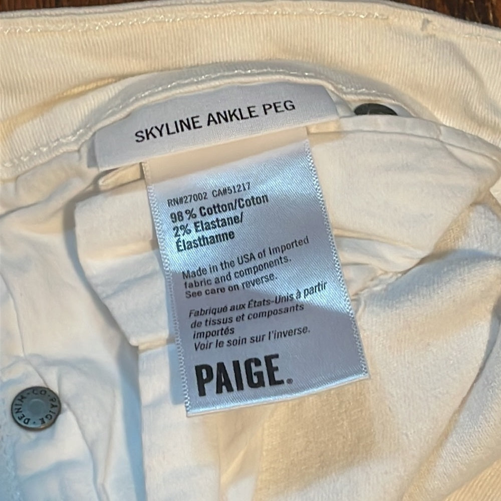 PAIGE Women’s White Denim Jeans Size 26
