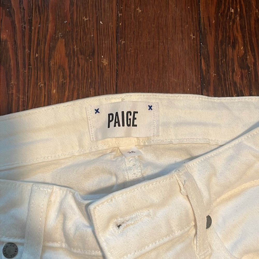 PAIGE Women’s White Denim Jeans Size 26