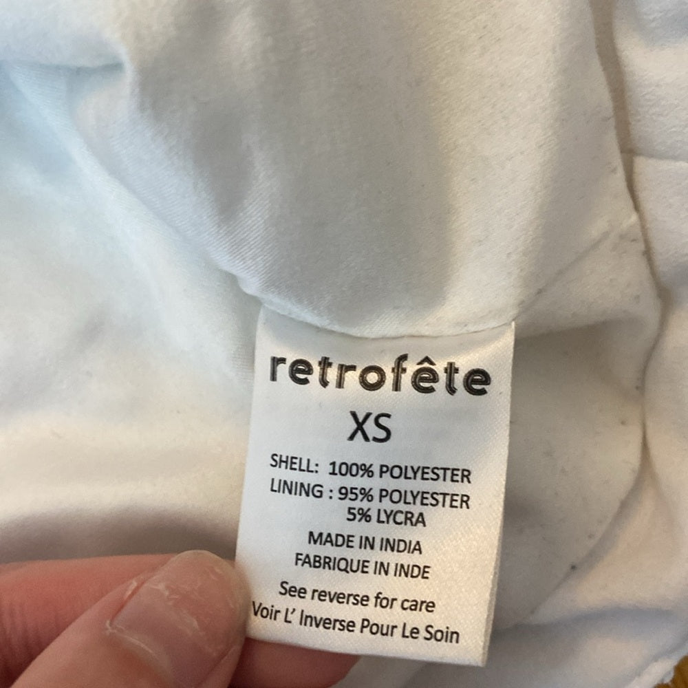 Retrofete Women’s White Strapless Sequin Mini Dress Size XS