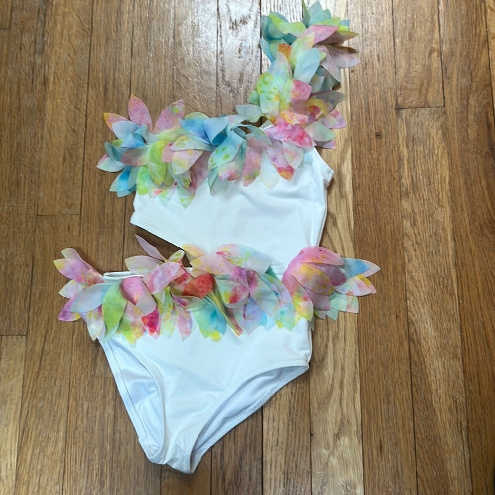 Stella Cove Kid’s White One Piece Bathing Suit Size 6