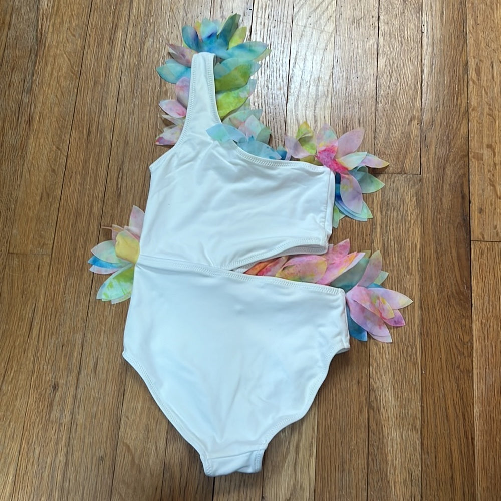 Stella Cove Kid’s White One Piece Bathing Suit Size 6