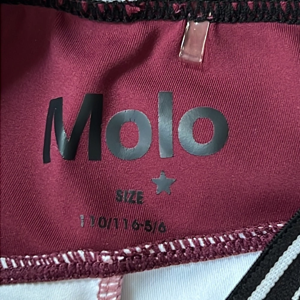 Molo Kid’s Maroon Floral Leggings Size 5-6