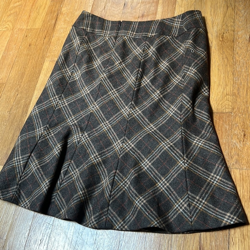 NWT Talbots Women’s Brown Plaid Skirt Size 8