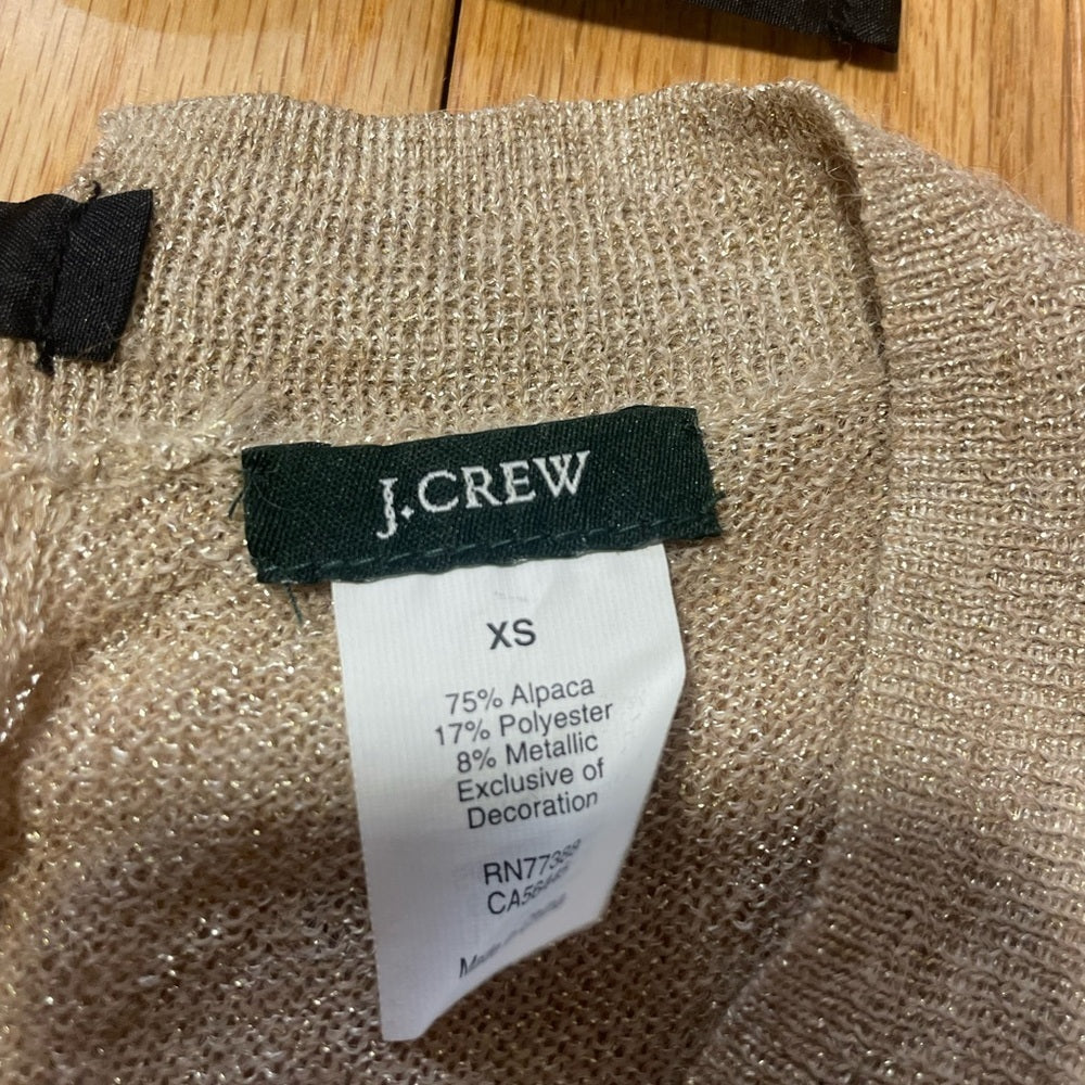 J. Crew Gold/Tan Sweater Size XS