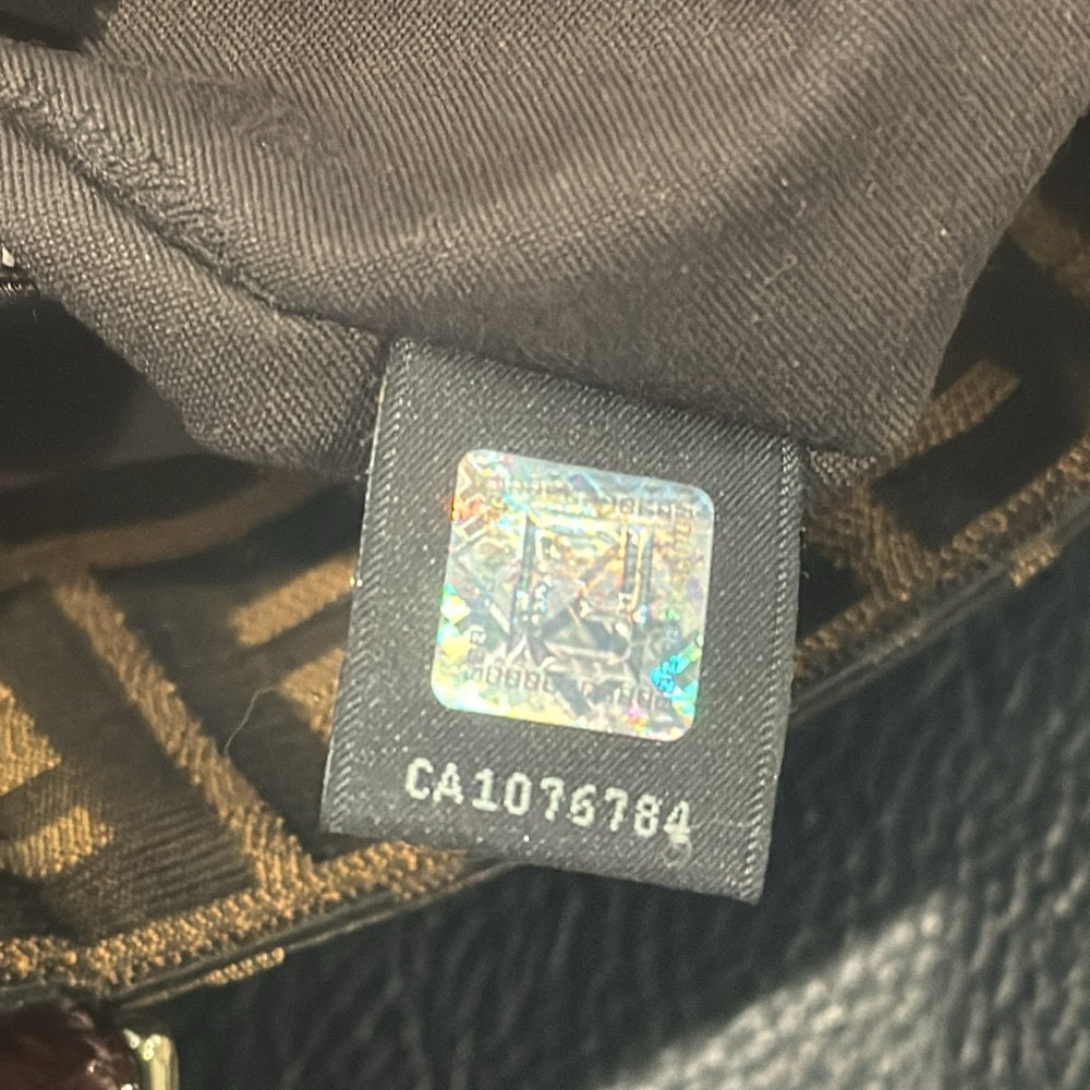 Fendi Mia Brown Cloth Shoulder or Satchel Bag