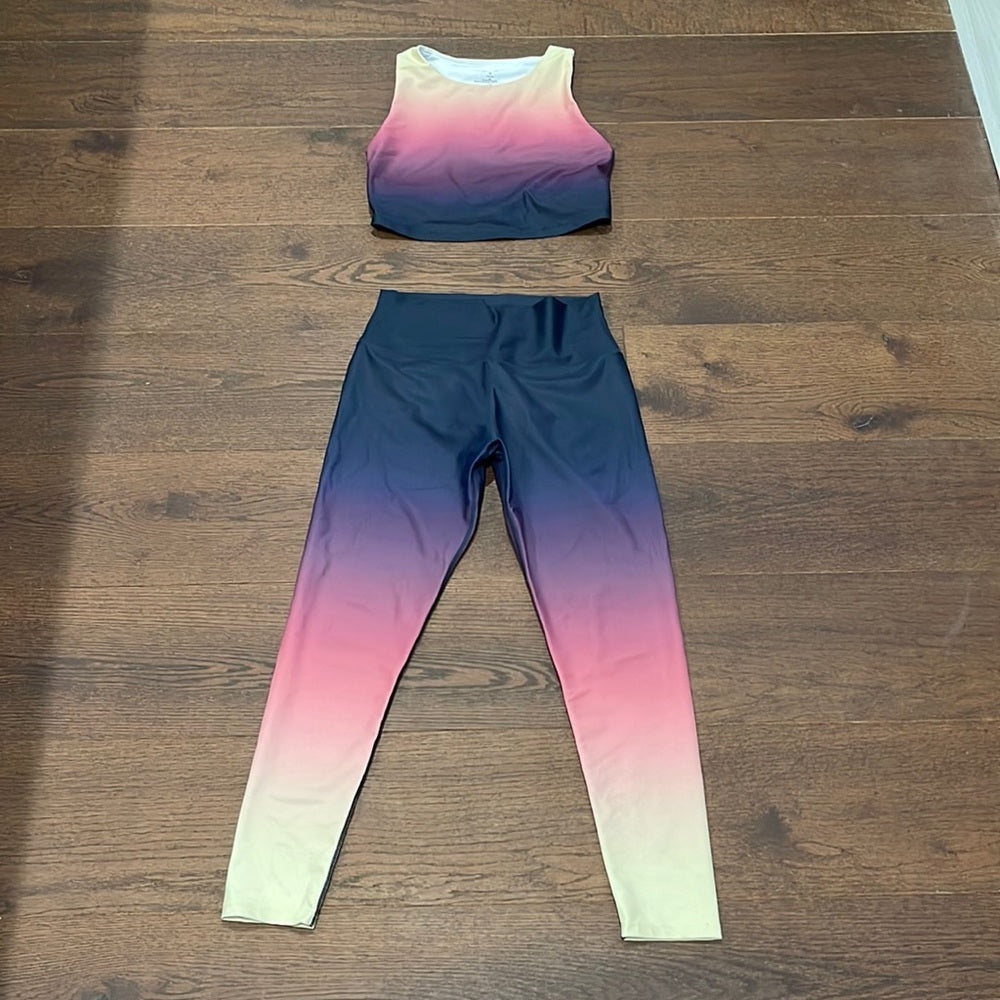 Aqua Athletic Tank and Leggings Size Medium