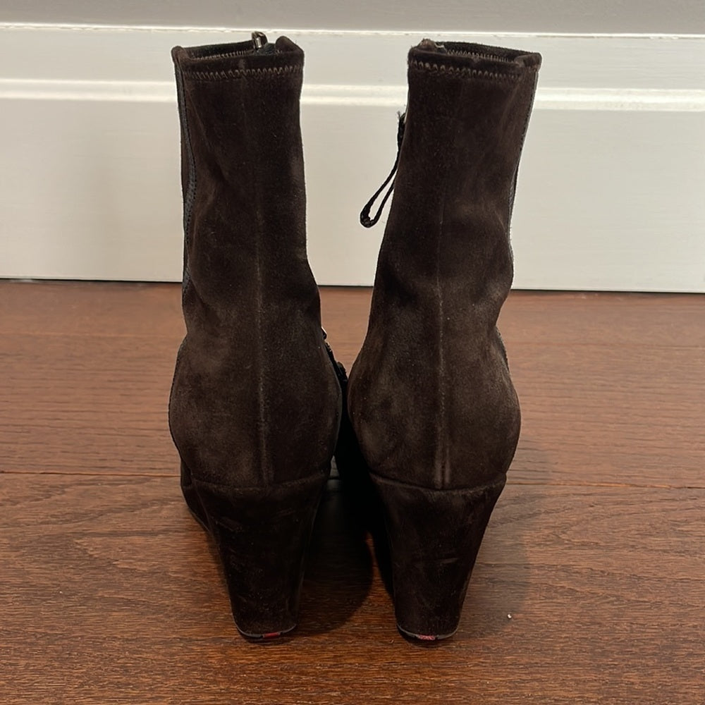 Prada Women’s Brown Suede Booties Size 37/7