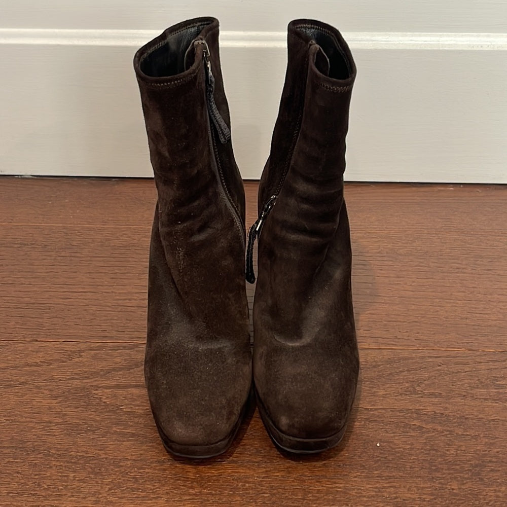 Prada Women’s Brown Suede Booties Size 37/7