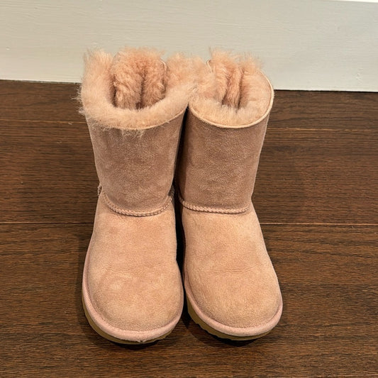 Ugg Girls Pink Bailey Bow II Boots Size 1