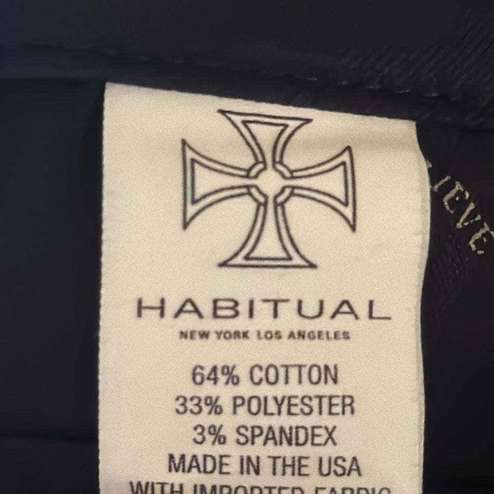 NWT Habitual Women’s Faded Black Addison Moto Zippered Ankle Pant’s Size 25