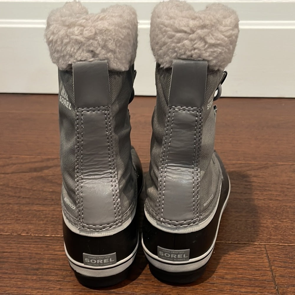 Sorel Kids Black and Grey YOOT PAC™ NYLON BOOT Winter Boots Size 4