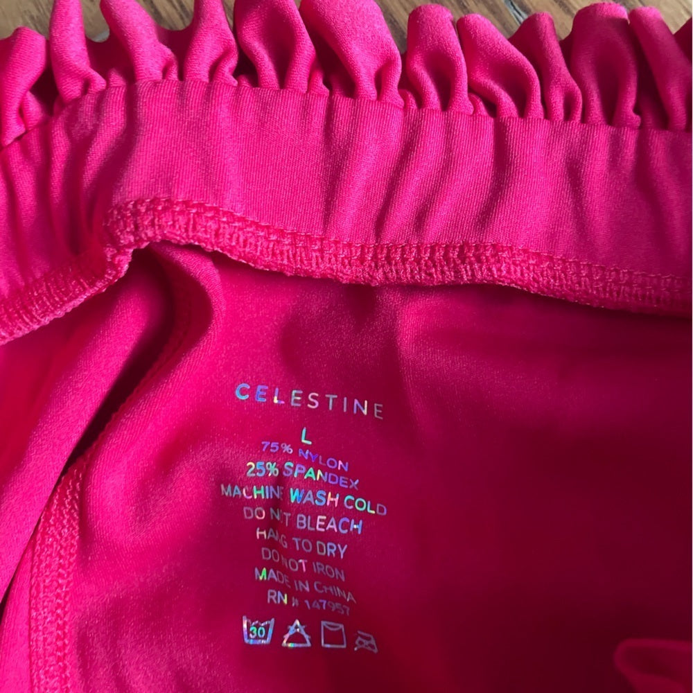 CELESTINE Red Leggings Size Large
