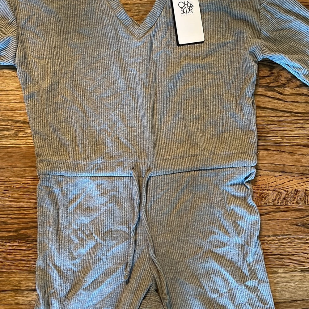 NWT Women’s Chaser grey knit jumpsuit size S