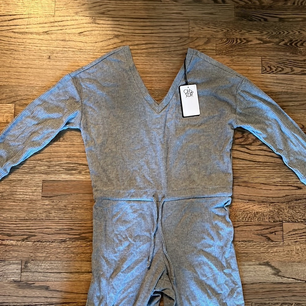 NWT Women’s Chaser grey knit jumpsuit size S