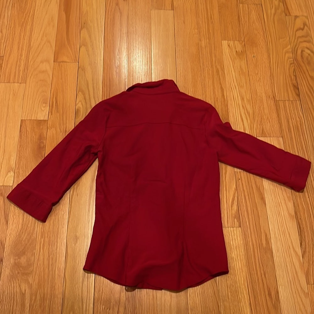 Hennes Collection Women’s Red Button Down Size M