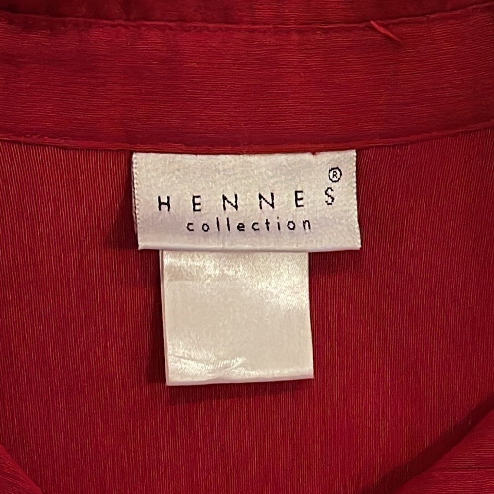 Hennes Collection Women’s Red Button Down Size M