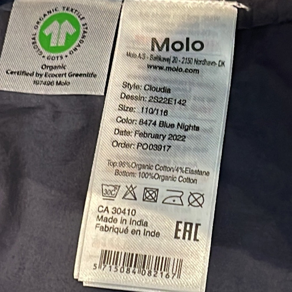 NWT Molo Blue Nights Cloudia Dress Size 5/6
