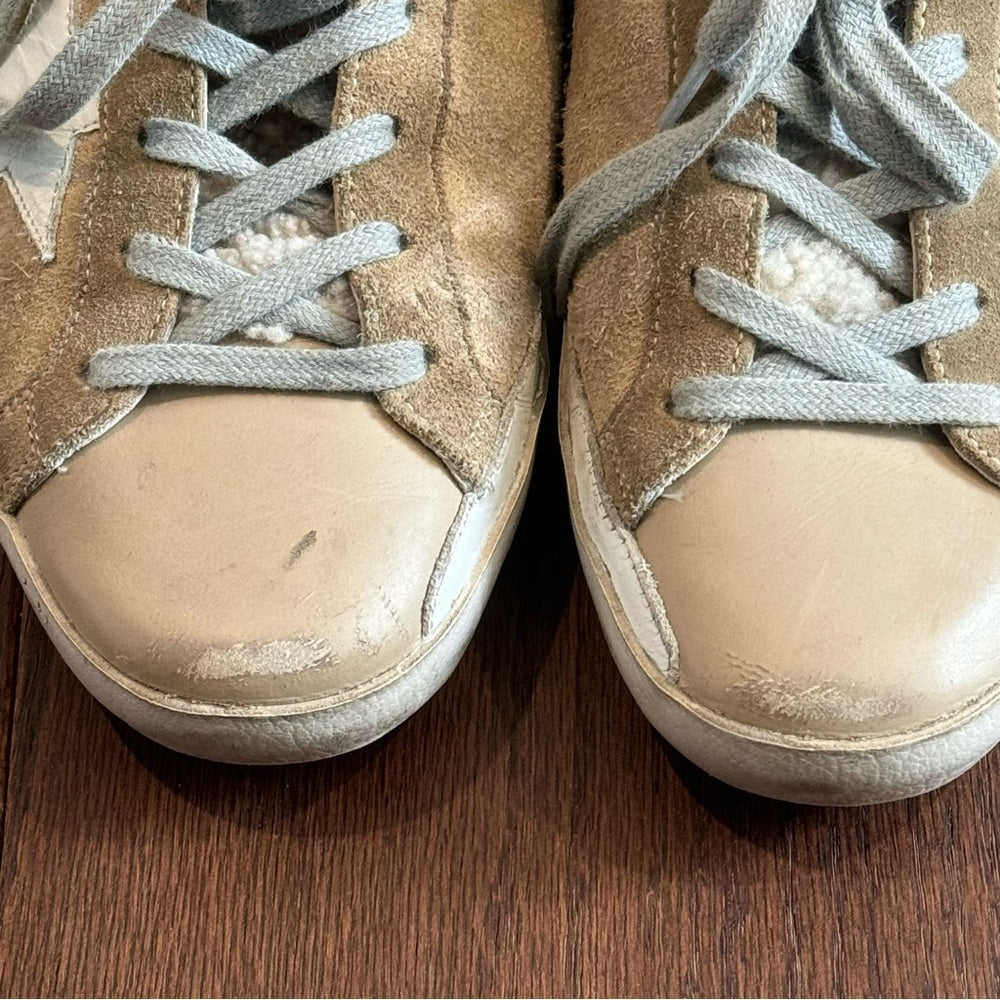 Golden Goose Women’s Shearling Sherpa Super Star Sneakers Size 38/8