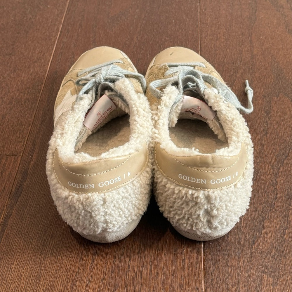 Golden Goose Women’s Shearling Sherpa Super Star Sneakers Size 38/8