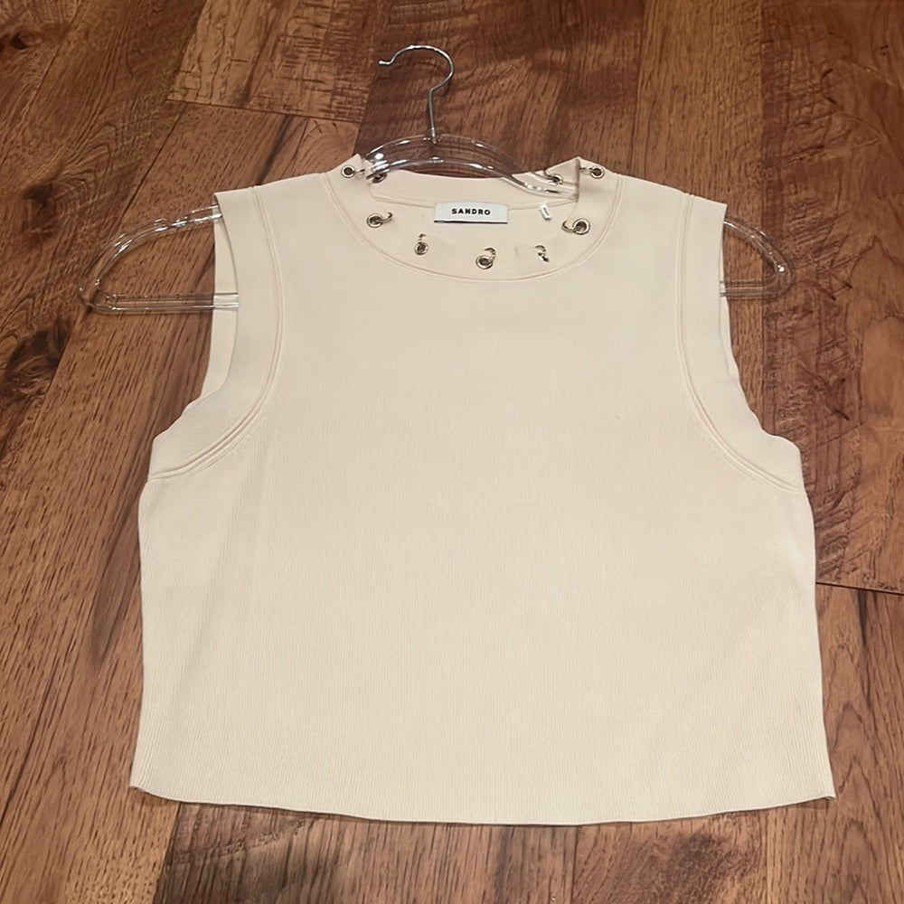 NWT Sandro Woman’s Tan Sweater Set Size 0