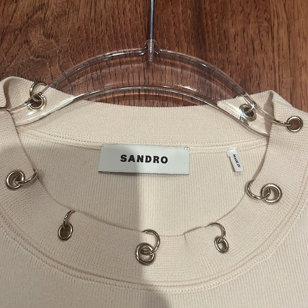NWT Sandro Woman’s Tan Sweater Set Size 0