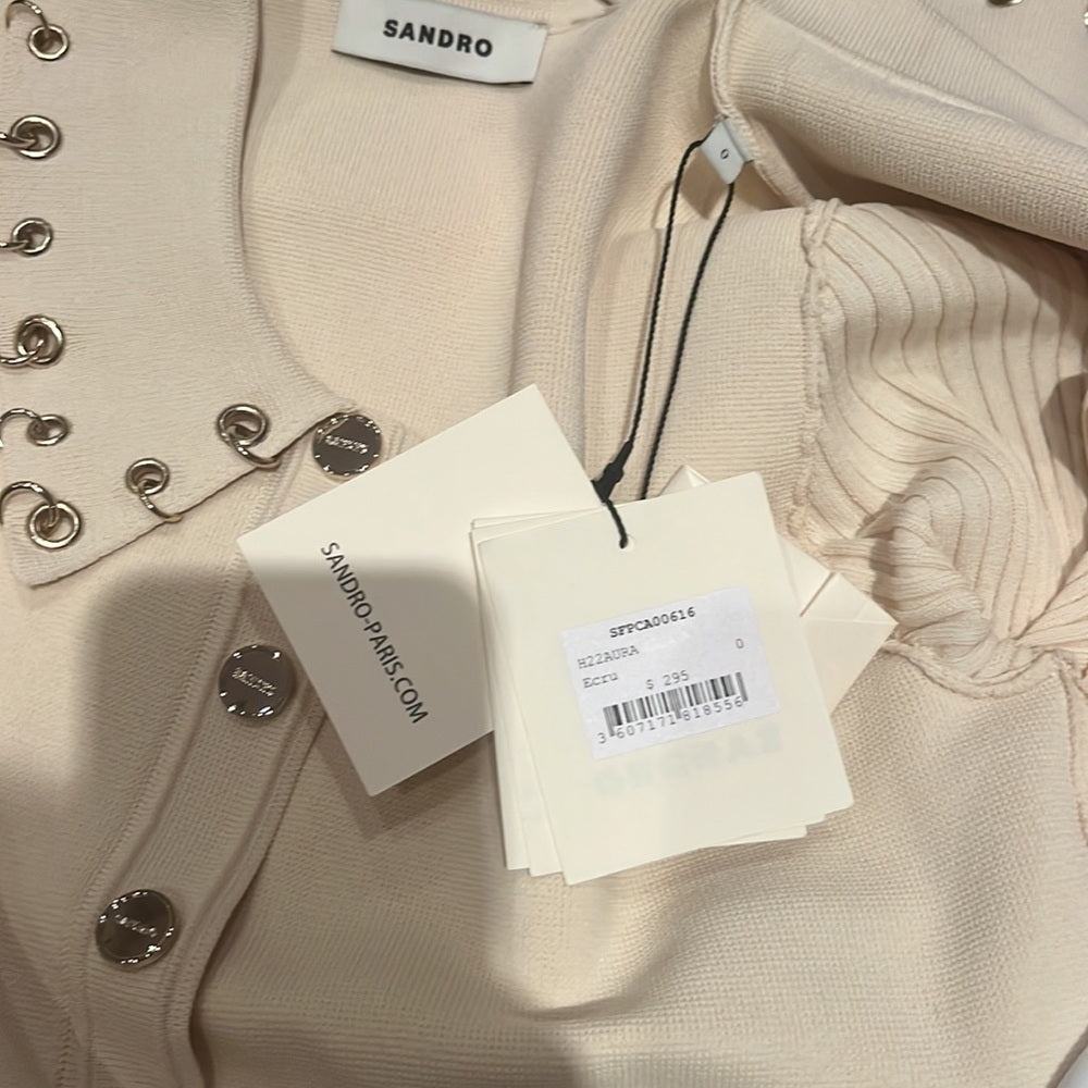 NWT Sandro Woman’s Tan Sweater Set Size 0
