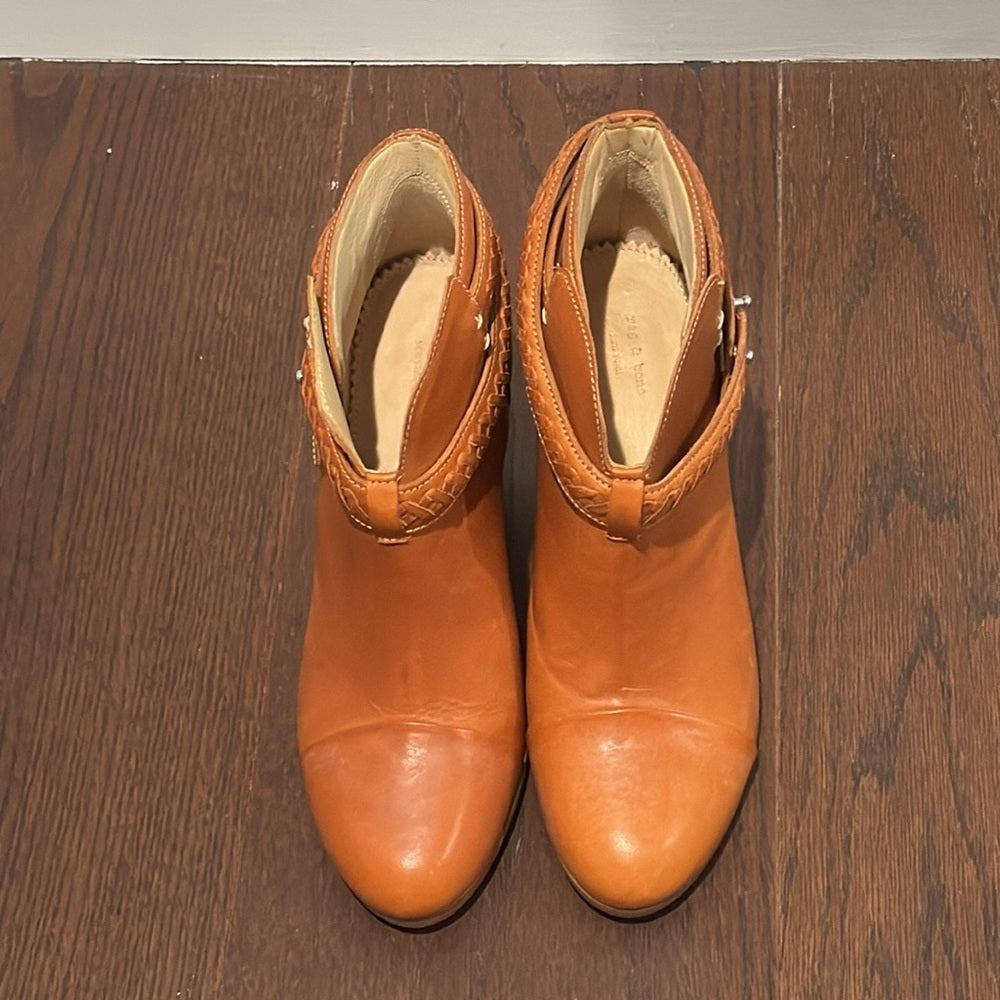 Rag & Bone Women’s Camel Leather Harrow Boot Size 38/8