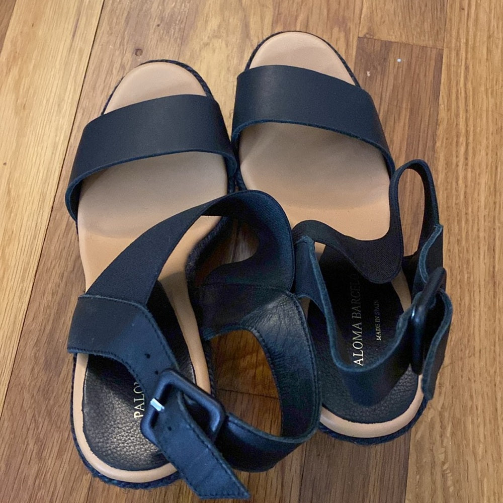 Paloma Barcelo Women’s Black Wedge Heels Size 37