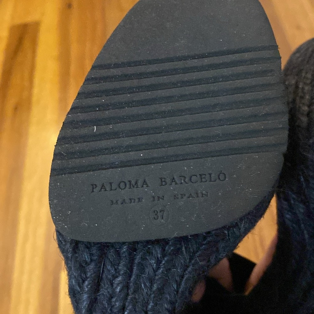 Paloma Barcelo Women’s Black Wedge Heels Size 37