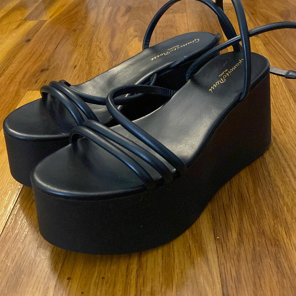Gianvito Rossi Women’s Black Platform Sandals Size 37
