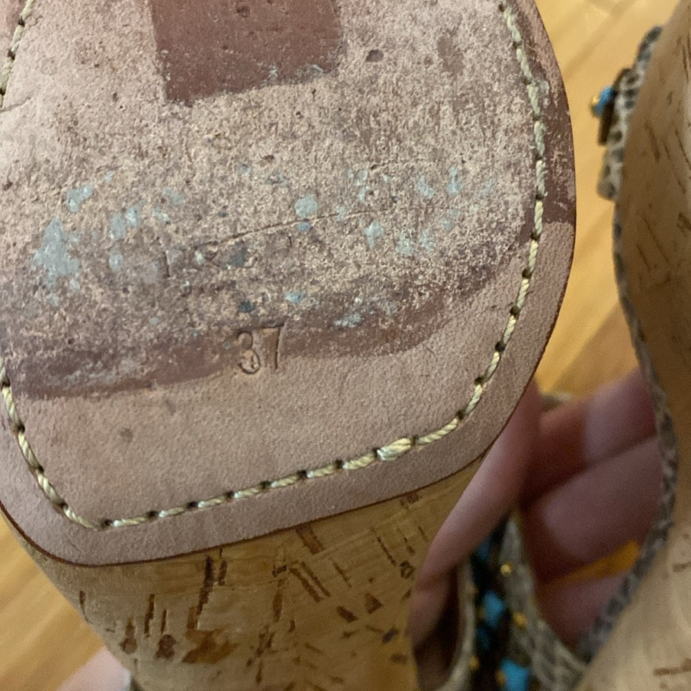 Prada Women’s Blue Studded Heels Size 37