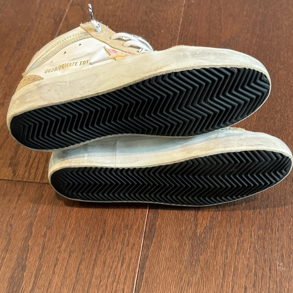 Golden Goose Women’s White Leather Tie Dye Star Mid Samara Sneakers Size 37/7