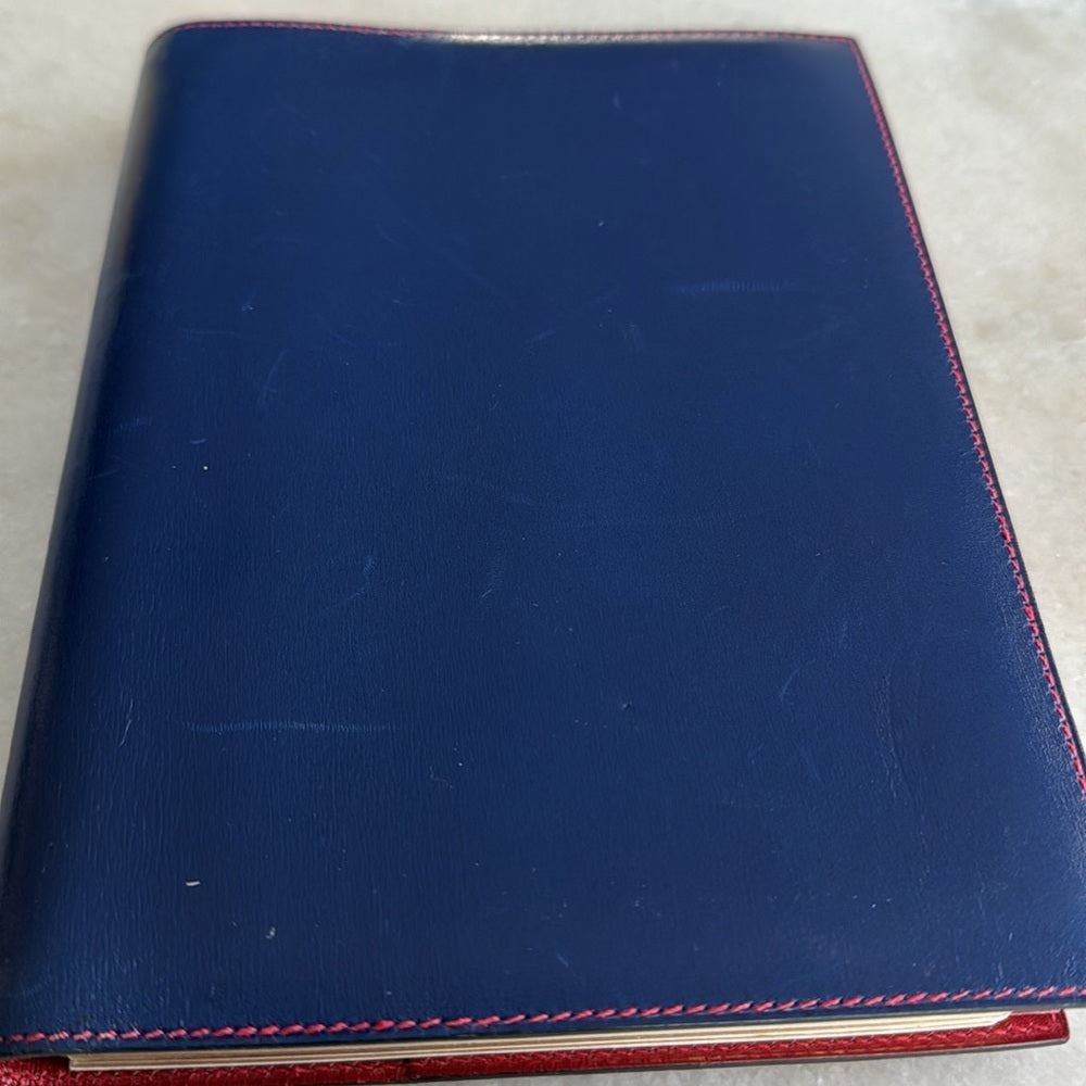Hermès Paris 1999 Navy/Red Leather Agenda / Address Book