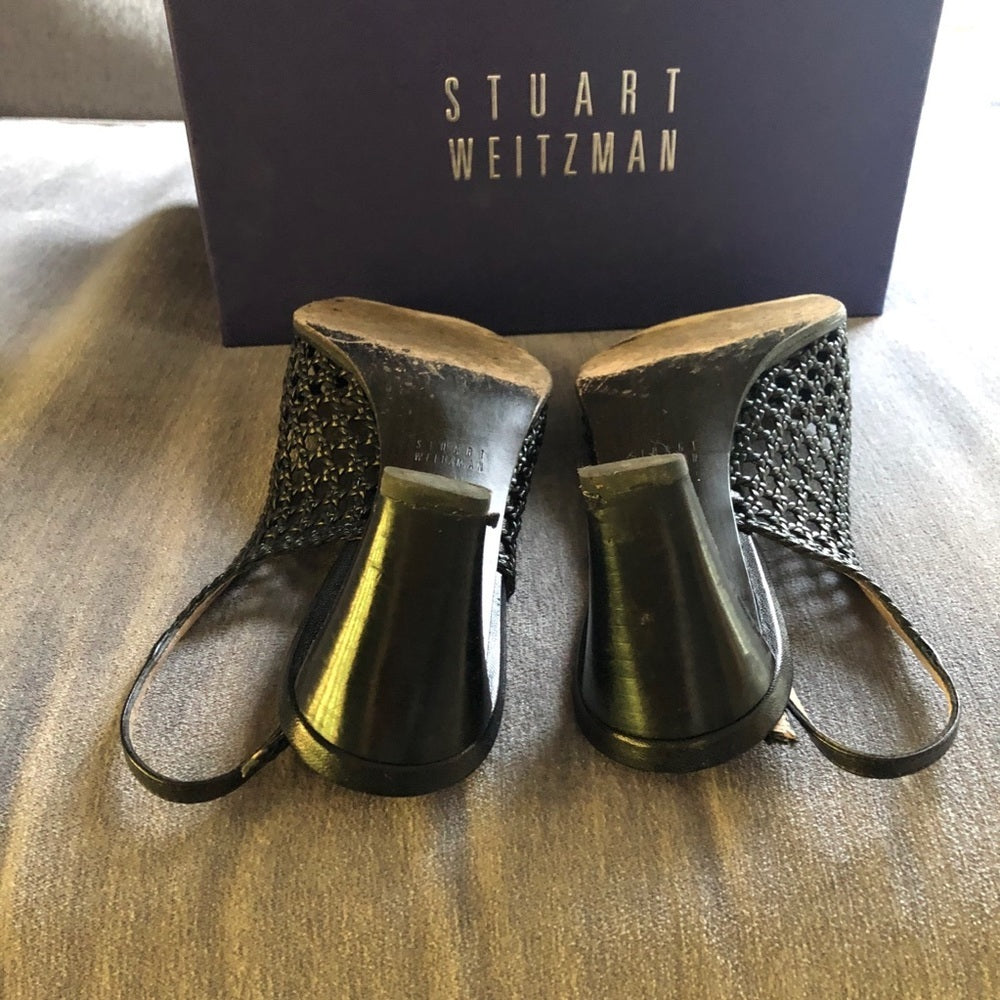 Stuart Weitzman Black Sling Backs - Size 9 wide