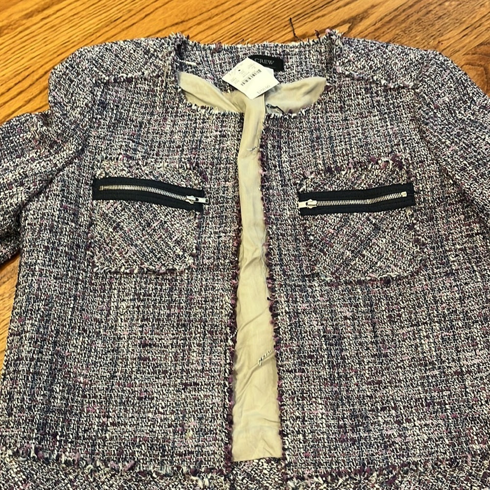 NWT J Crew Woman’s Purple Jacket Size 6