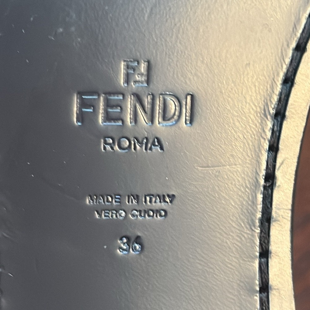 Fendi Women’s Baguette Acorn Leather Loafers Size 36/6