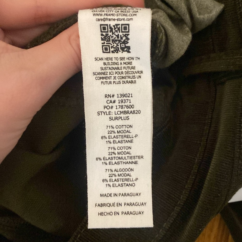 NWT Frame Denim Women’s Green Boot Cut Jeans Size 25