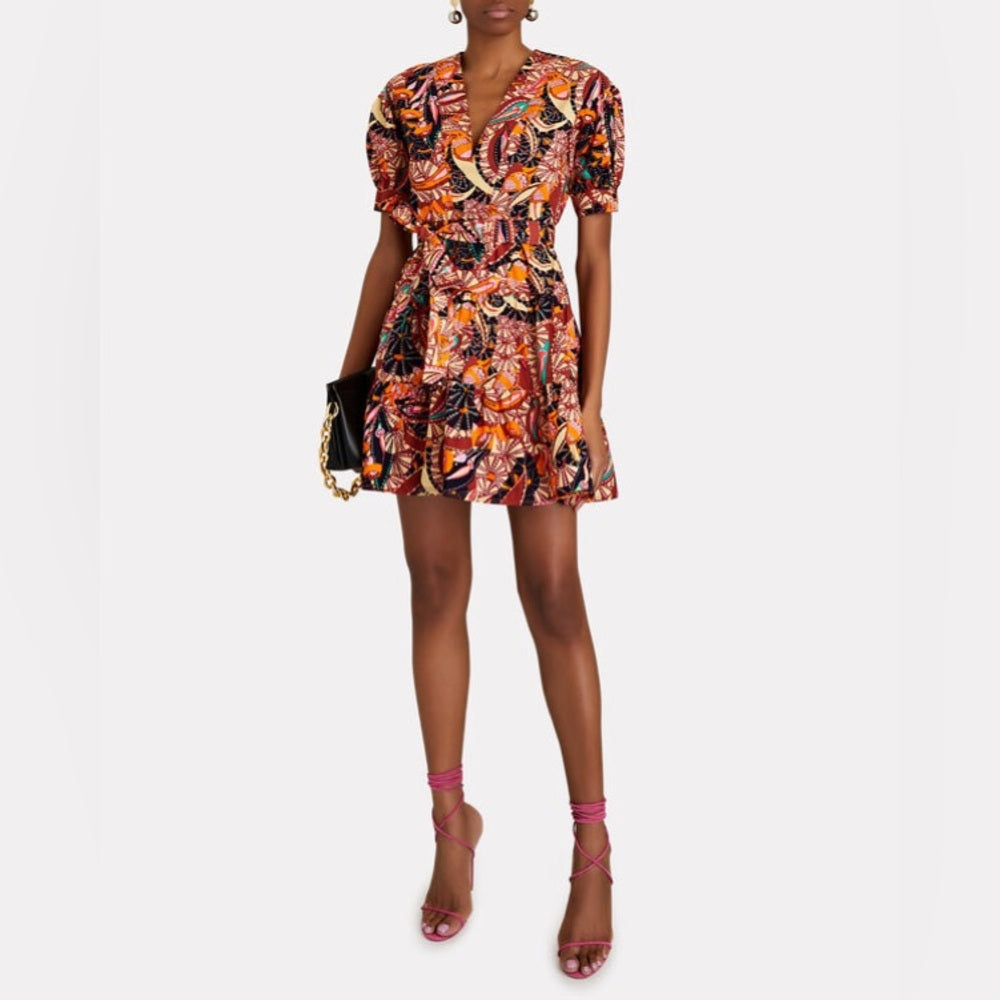 NWT The Westside Woman’s Floral Carey Mini Belo Cleo Print Dress Size 0