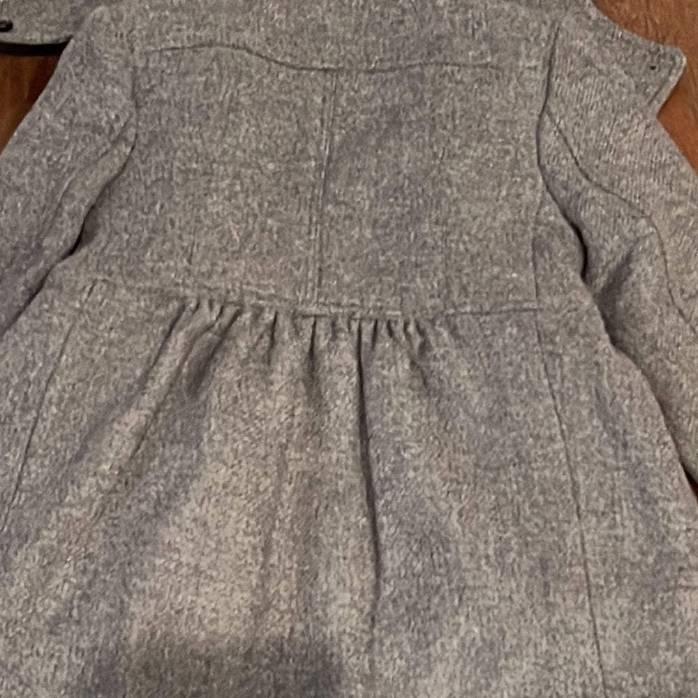 Burberry Girls Grey Wool Hooded Jacket Size 5