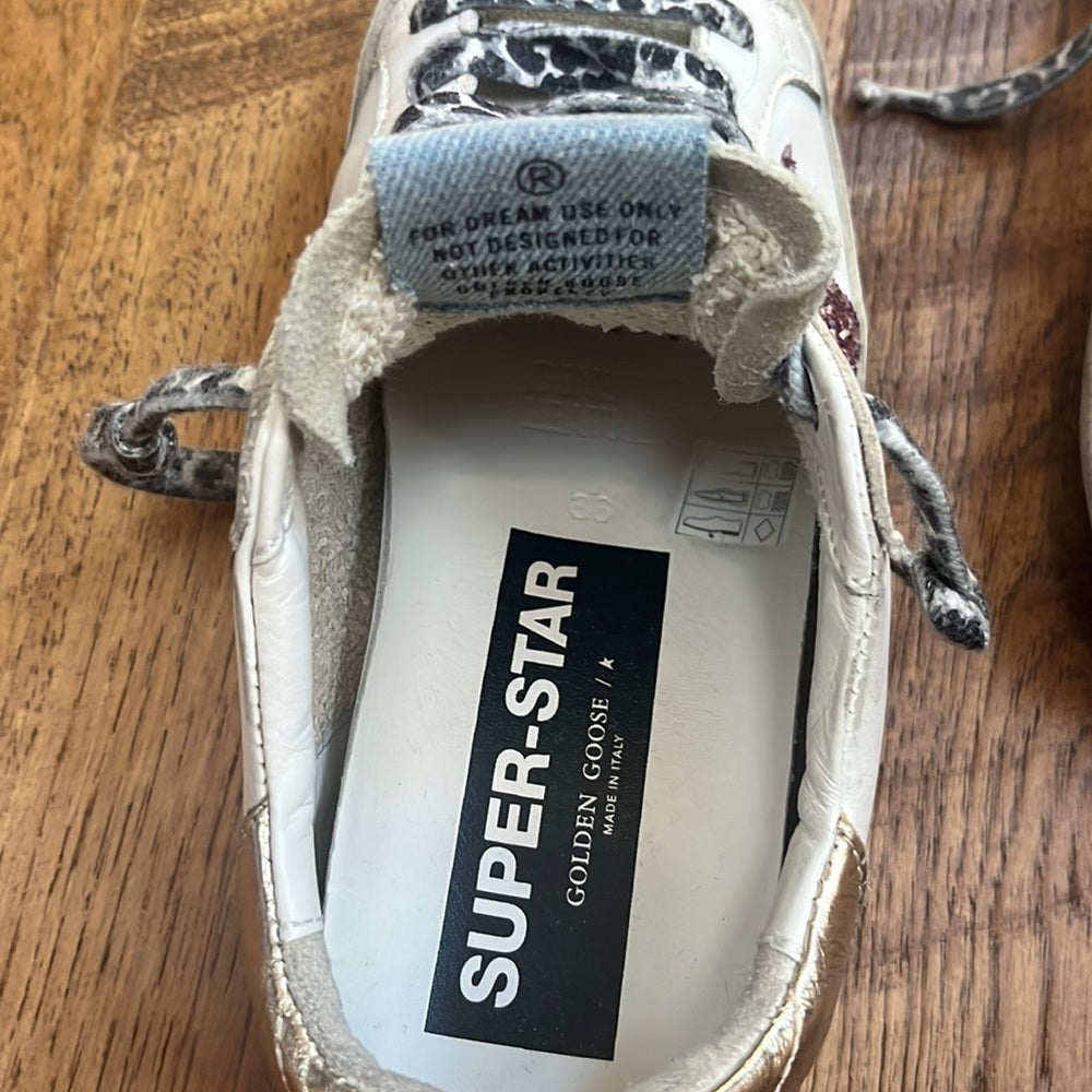 Golden Goose Woman’s Super Star Pink Star Sneakers Size 36/6