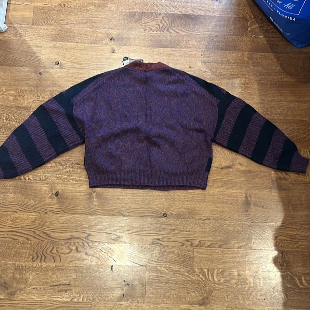 Naadam Women’s Black and Purple Sweater Size Small
