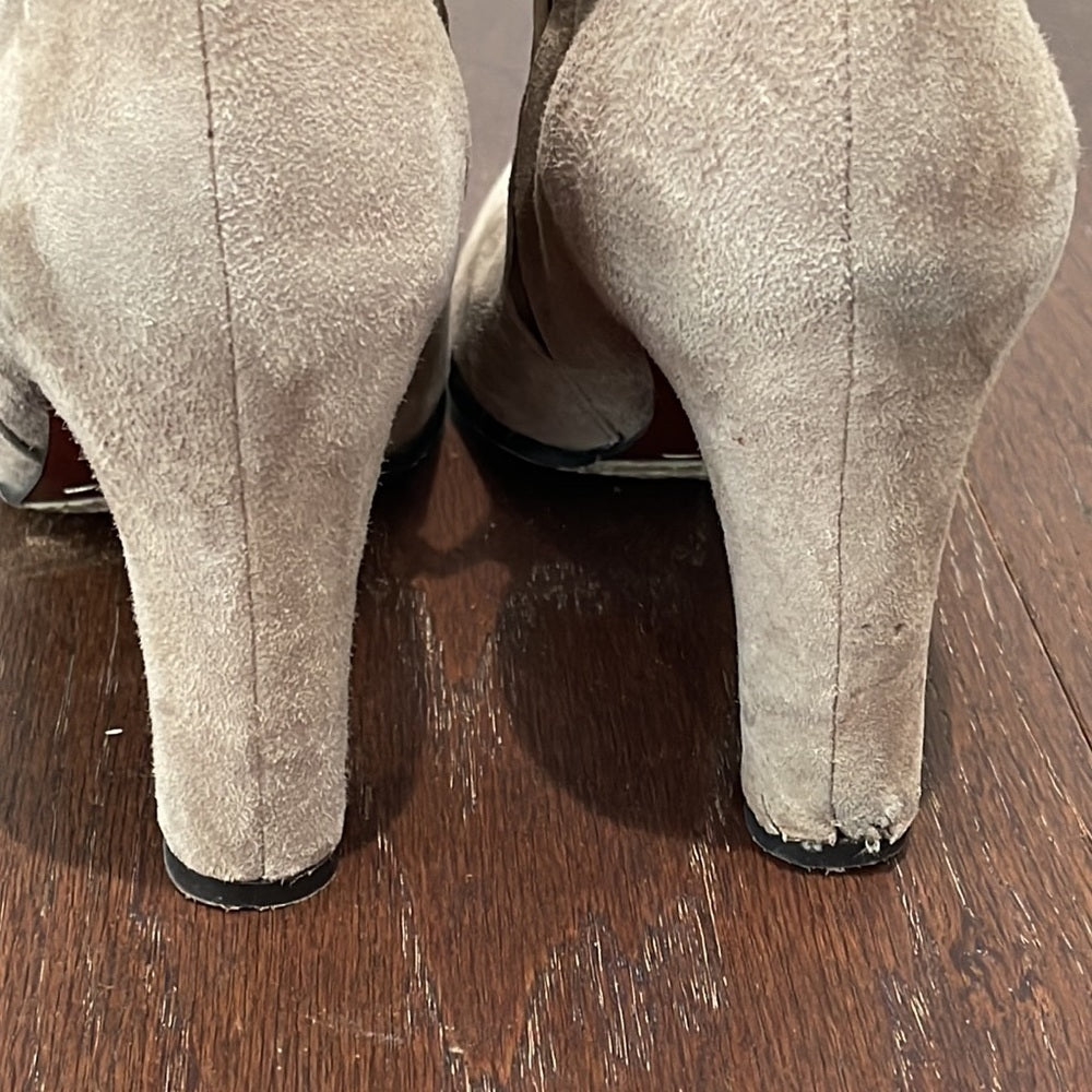 Sam Edelman Grey Suede Booties Size 9