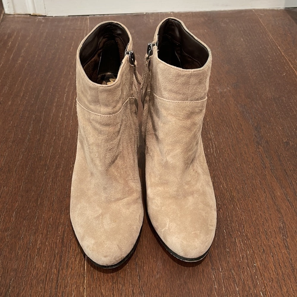 Sam Edelman Grey Suede Booties Size 9