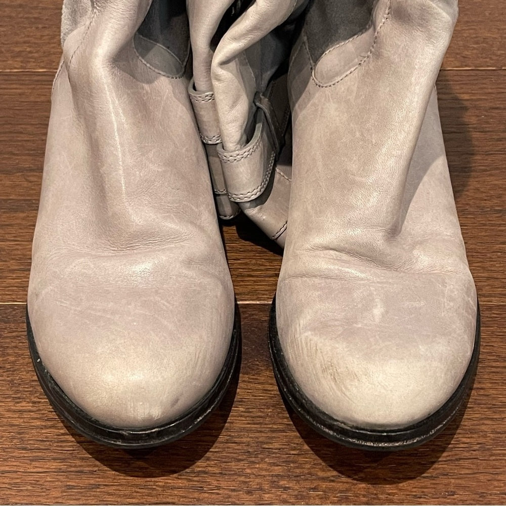 Cole Haan Grey Suede and Leather Pull On Boots Size 9