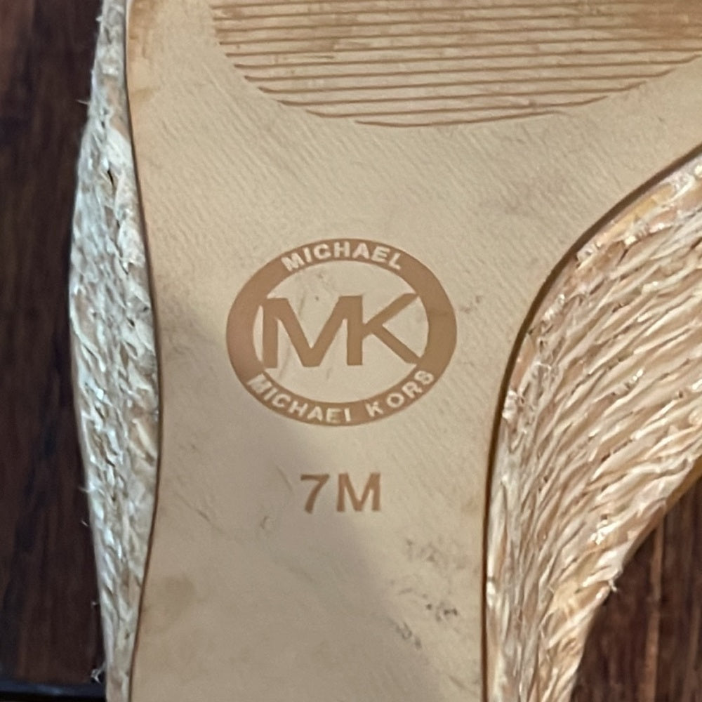 Michael Kors Women’s Brown Wedge Sandals Size 7
